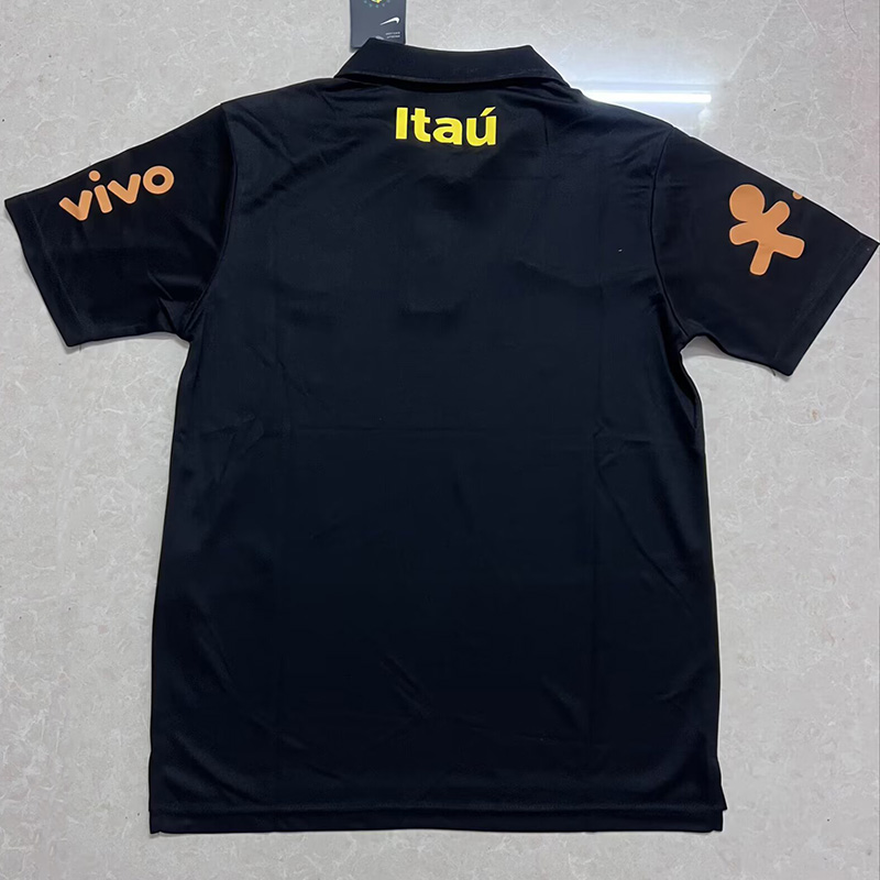 25-26 Brazil Black Polo Short Sleeve
