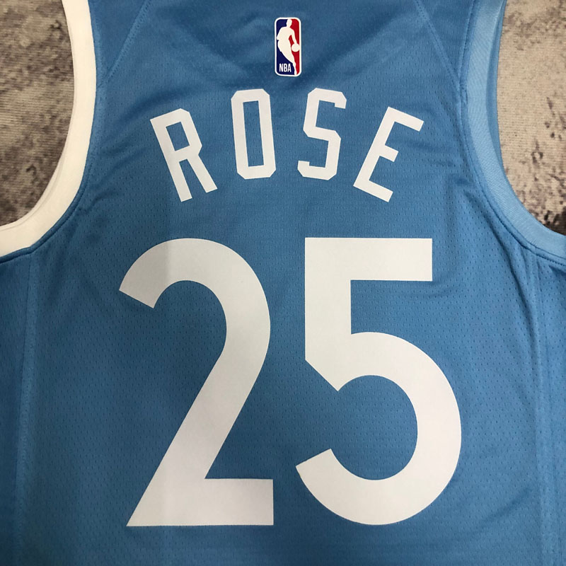 2019-20 Timberwolves ROSE #25 Sky Blue Retro To...