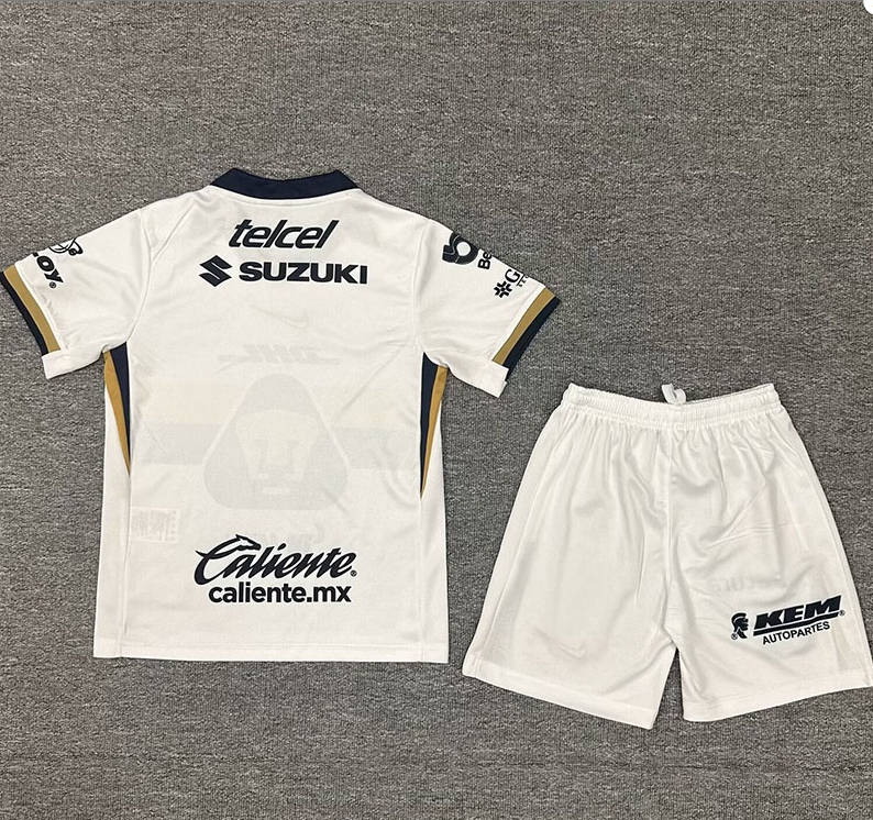 25-26 Pumas UNAM Home Kids Soccer Jersey