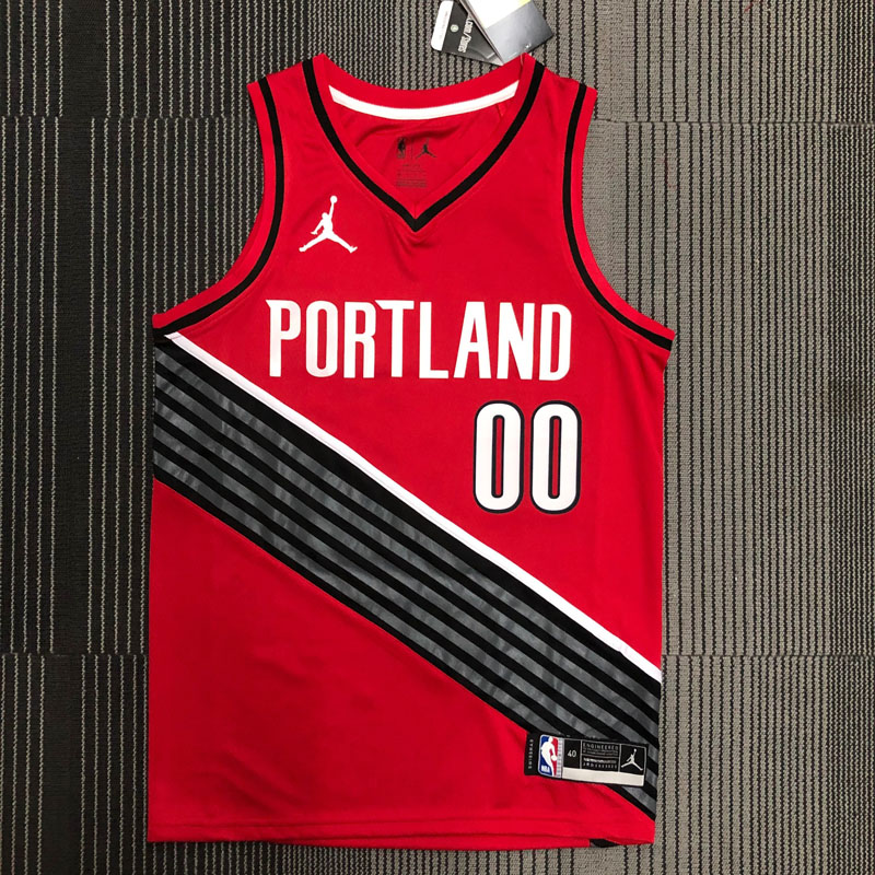 Trail Blazers ANTHONY #00 Jordan Red Top Qualit...