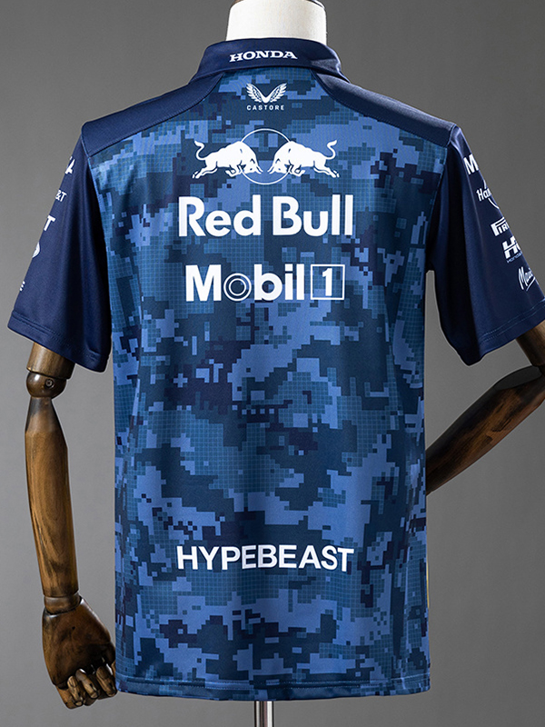2025 Red Bull Royal blue Polo Racing Suit