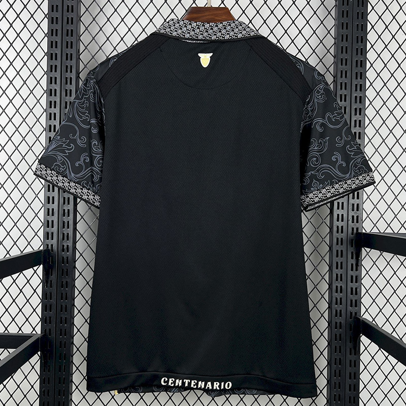 2025 Ecuador Black 100th Anniversary Goalkeeper Soccer Jersey (花图案)