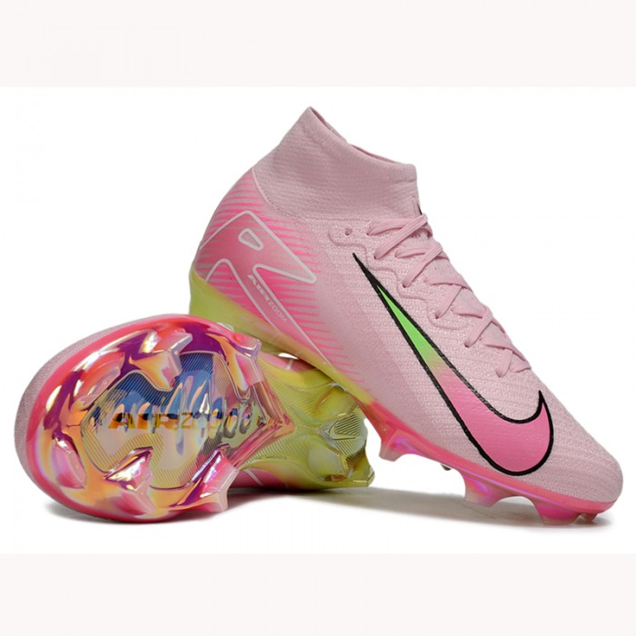 Air Zoom Mercurial Superfly IX Elite FG High Soccer Shoes-All Pink