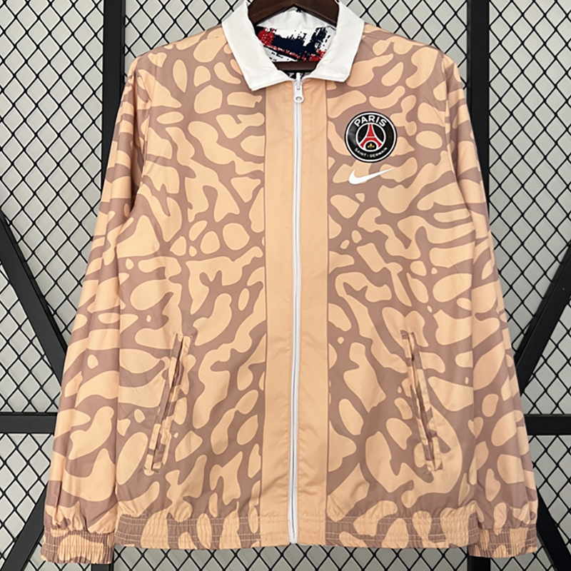 2024 PSG White & Beige Double Sided Windbreaker (双面风衣)
