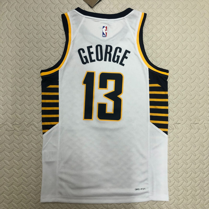 22-23 Indiana Pacers GEORGE #13 White Top Quali...