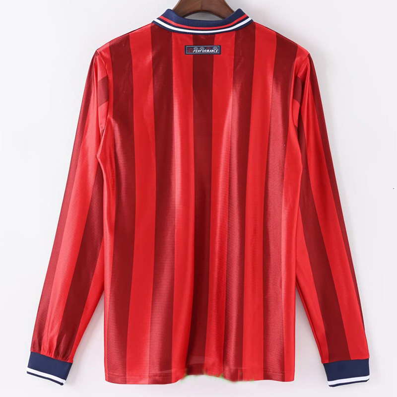 1998 England Away Retro Long Sleeve Soccer Jersey (长袖)