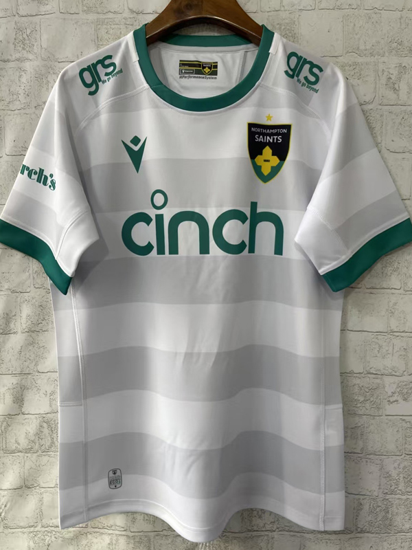 2025 Northampton Saints Away White Rugby Jersey (圆领)