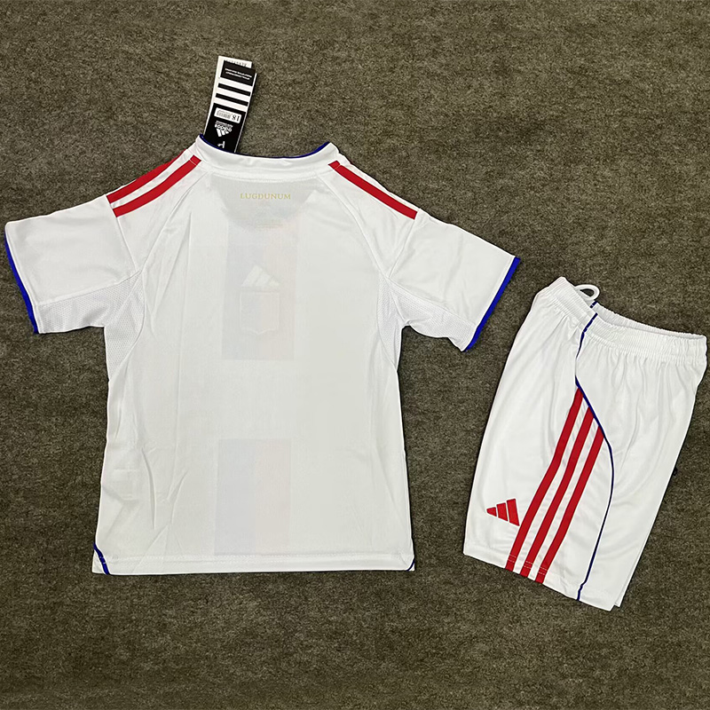 25-26 Lyon Home Kids Soccer Jersey