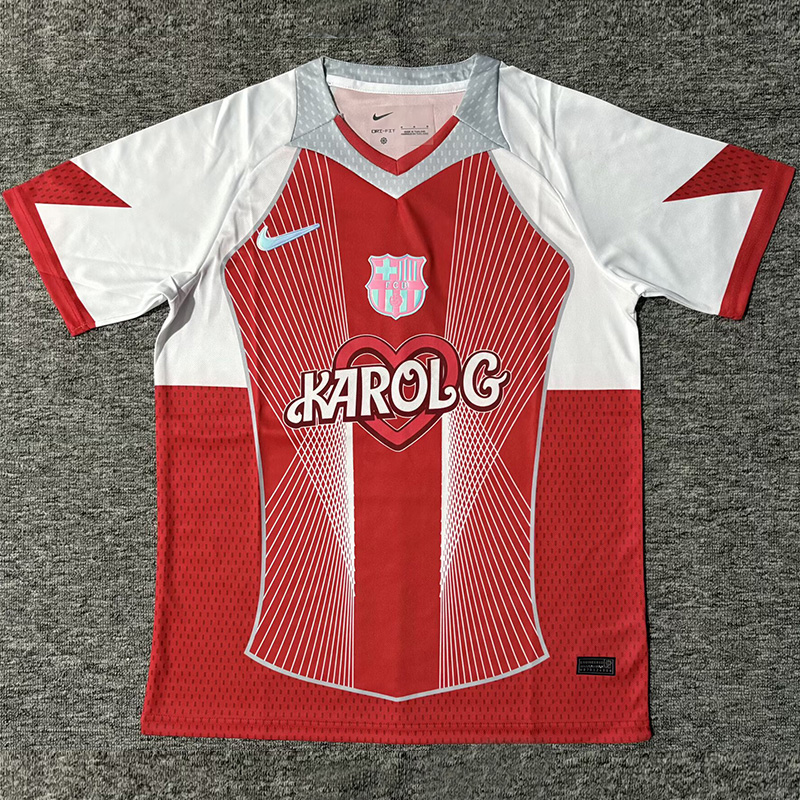 25-26 BAR Red White Concept Edition Training shirts (KA前后图)