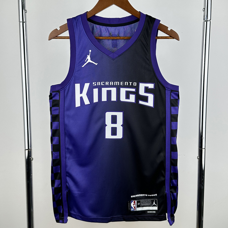 23-24 Kings LAVINE #8 Purple Top Quality Hot Pressing NBA Jersey (Trapeze Edition)飞人版