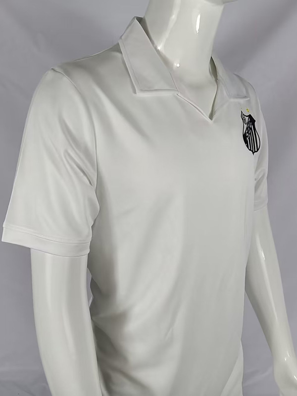 1970 Santos FC White Retro Soccer Jersey