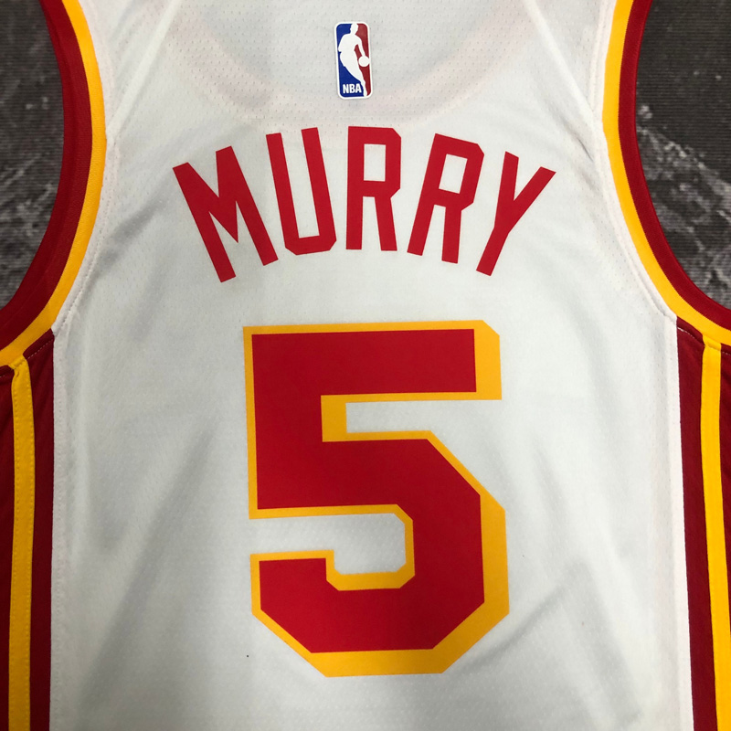 HAWKS MURRY #5 White Top Quality Hot Pressing N...