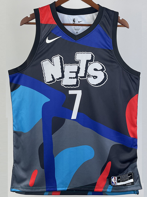 23-24 NETS DURANT #7 Blue Black City Edition To...