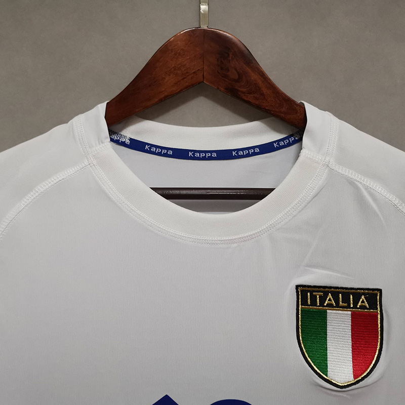 2000 Italy Away White Retro Soccer Jersey