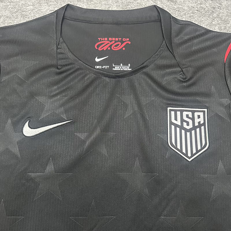 26-27 USA Black Fans Soccer Jersey
