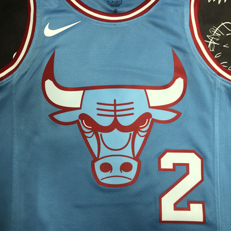 BULLS BALL #2 Blue Top Quality Hot Pressing NBA...