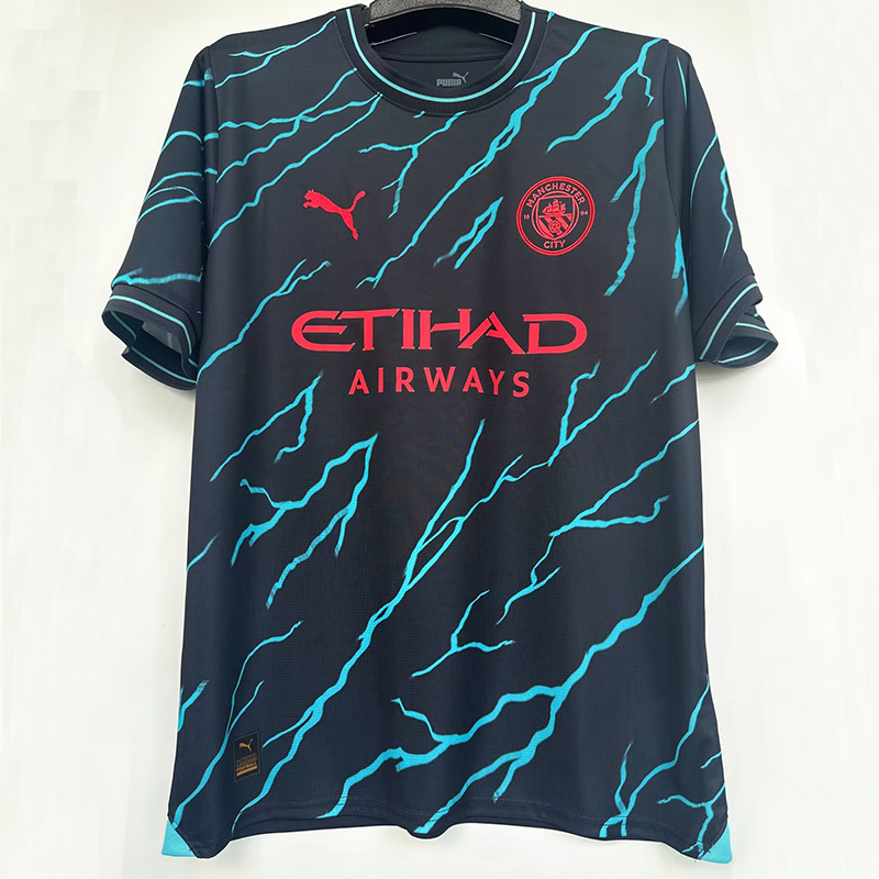 23-24 Man City Third 1:1 Fans Soccer Jersey