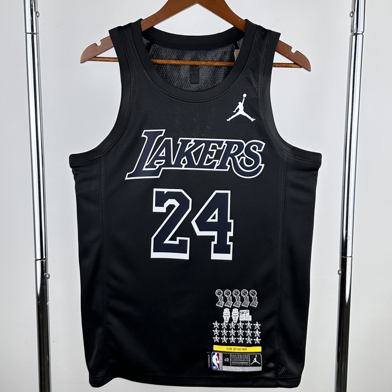 LAKERS BRYANT #24 Black Top Quality Hot Pressing NBA Jersey (荣耀版)