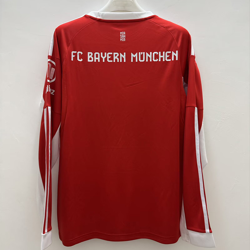 25-26 Bayern Home Long Sleeve Soccer Jersey (长袖)