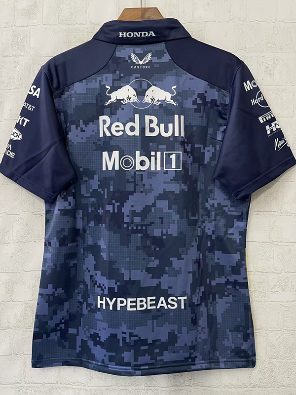 2025 Red Bull Royal blue Polo Racing Suit