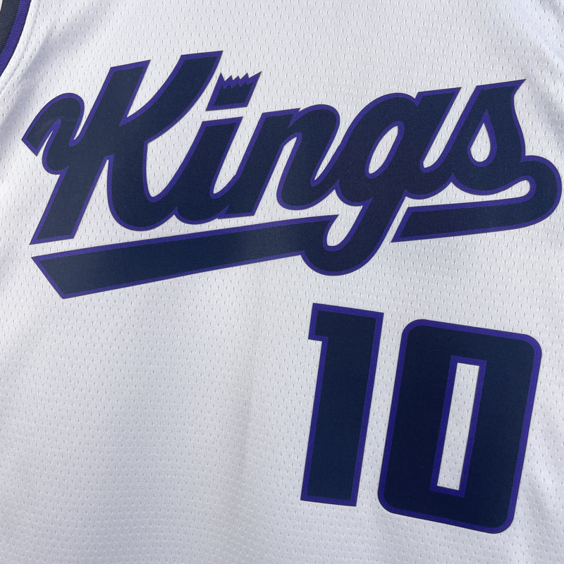 23-24 Kings SABONIS #10 White Top Quality Hot P...