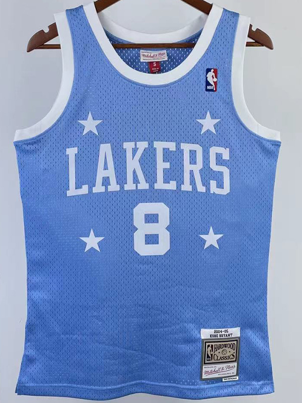 2004-05 LAKERS BRYANT #8 Sky Blue Retro Top Qua...