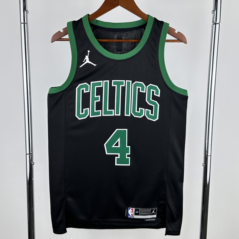 22-23 Celtics HOLIDAY #4 Black Top Quality Hot Pressing NBA Jersey (Trapeze Edition) 飞人版