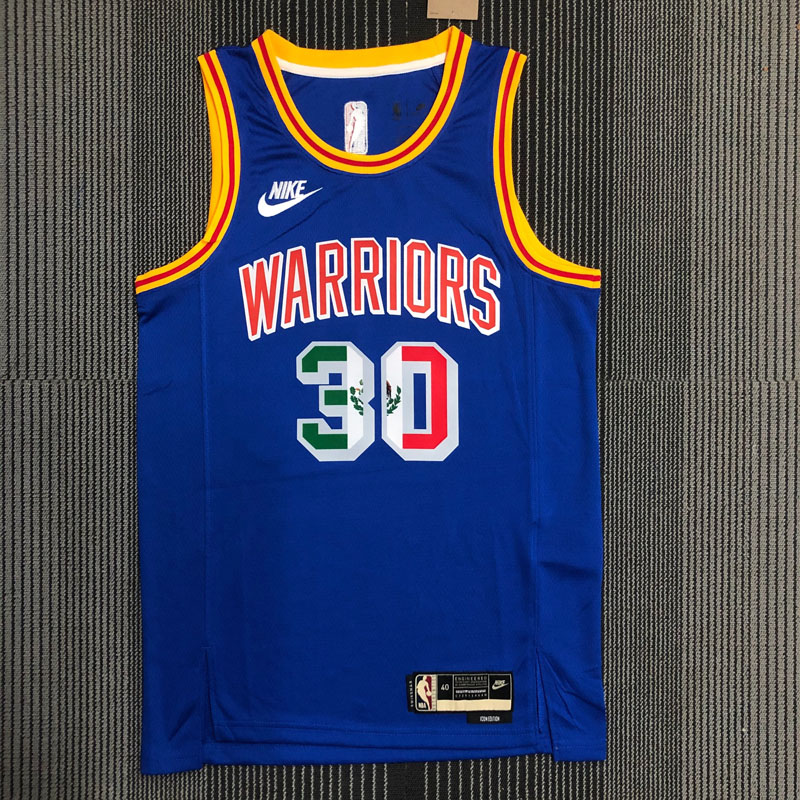 Warriors CURRY #30 'Mexico' Blue 75th Anniversa...