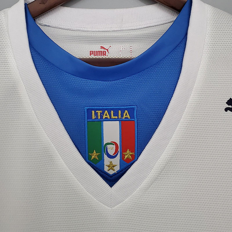 2006 Italy Away White Retro Soccer Jersey