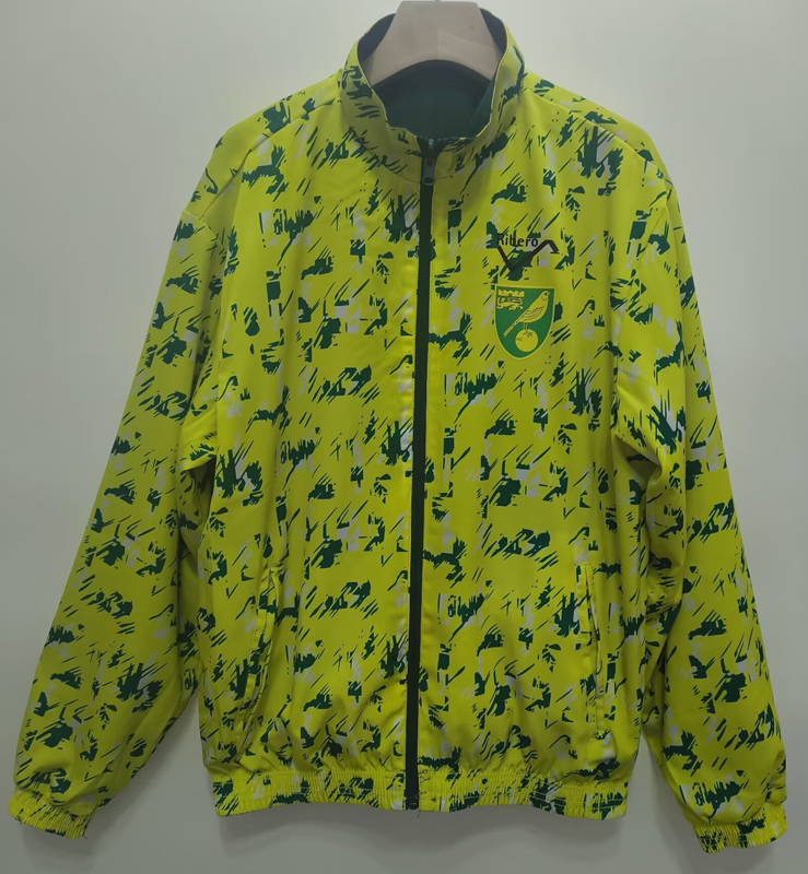 1992 Norwich City Green & Fluorescent green Retro Double Sided Windbreaker (双面风衣)
