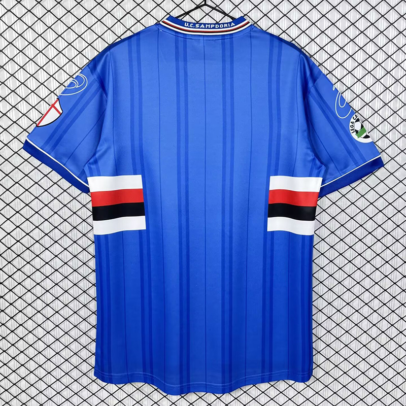 2000-2001 Sampdoria Home Retro Soccer Jersey (带章)