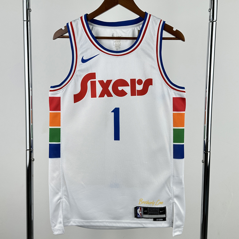 24-25 76ERS HARDEN #1 White City Edition Top Quality Hot Pressing NBA Jersey