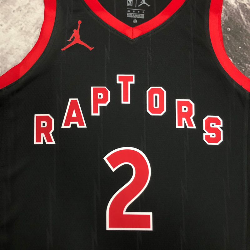 22-23 RAPTORS LEONARD #2 Black red Top Quality ...