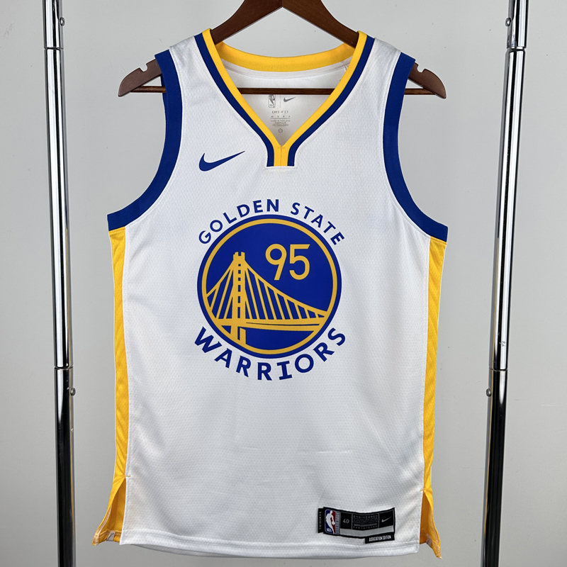 22-23 WARRIORS ANDERSON  #95 White Top Quality Hot Pressing NBA Jersey (V领)