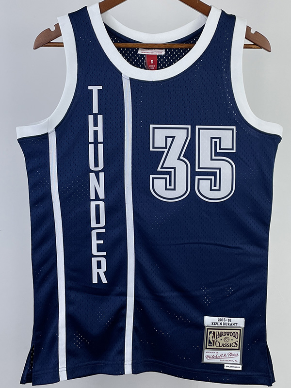 2015-16 OKC DURANT #35 Royal Blue Retro Top Qua...