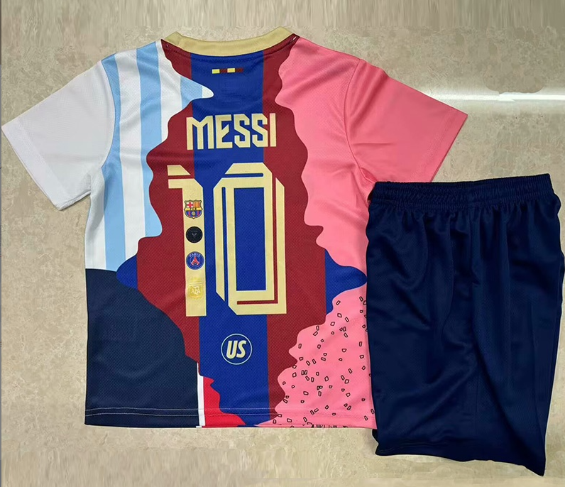 25-26 MESSI #10 Special Edition Kids Soccer Jersey  *左粉色