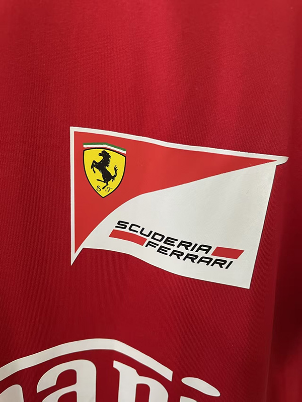 25-26 F1 Ferrari Red Casual T-Shirts Racing Suit (圆领)