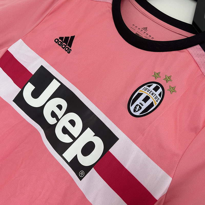 2015-2016 JUV Away Retro pink Soccer Jersey