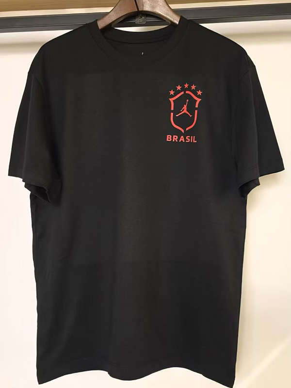 26-27 Brazil Black High Quality Casual T-Shirt