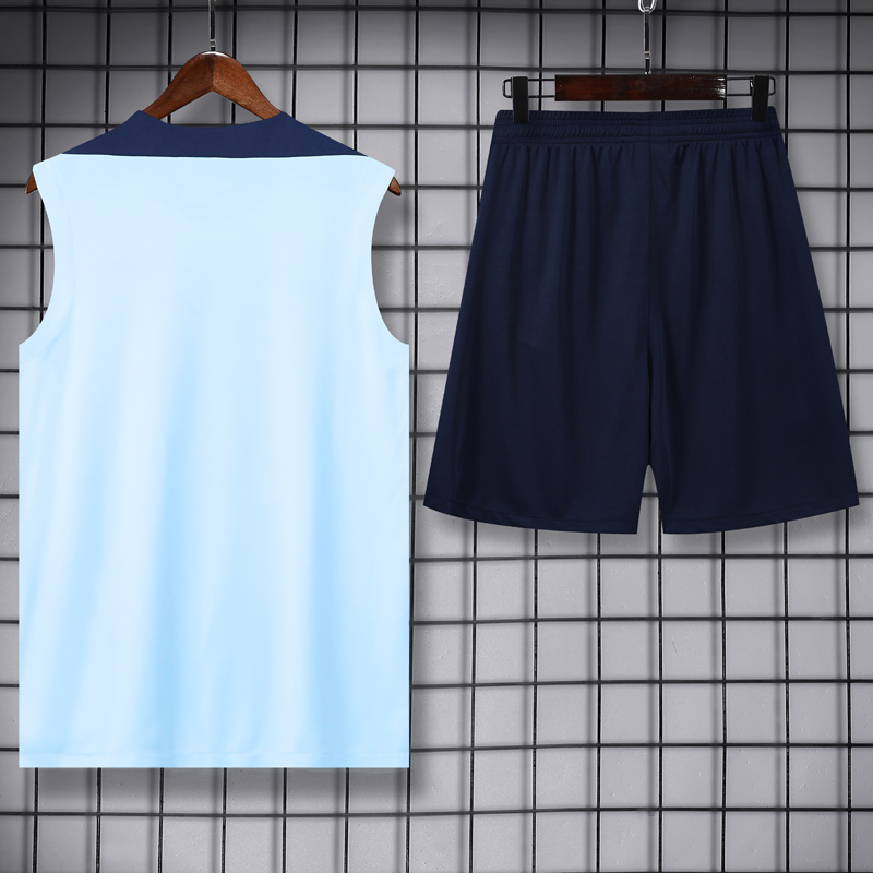 24-25 PSG Light blue Tank top and shorts suit
