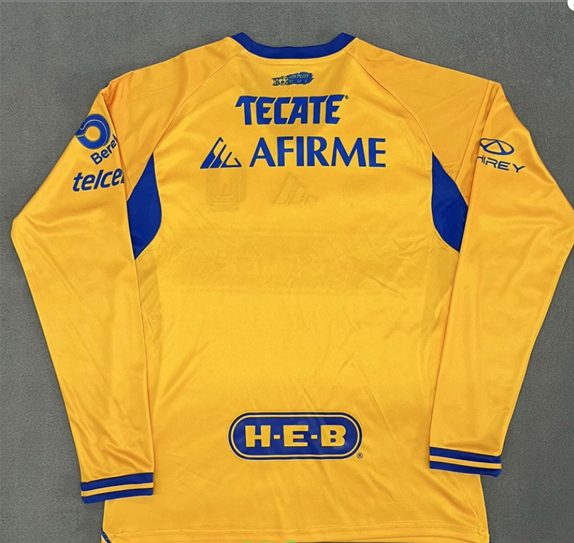 25-26 Tigres UANL Home Long Sleeve Soccer Jersey (长袖)