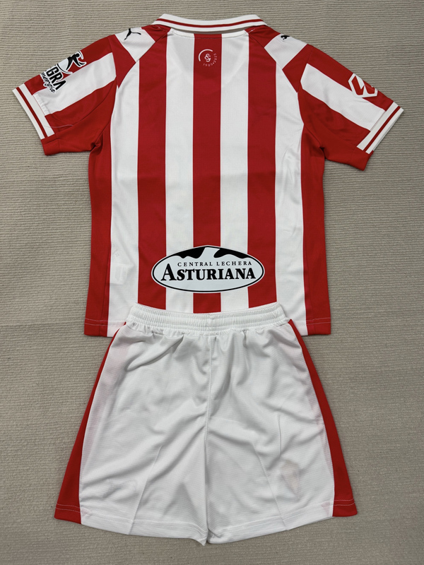 25-26 Gijon Home Kids Soccer Jersey