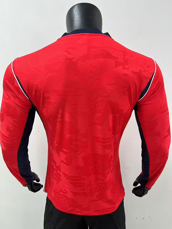 26-27 England Away Long Sleeve Player Version Soccer Jersey (长袖球员)
