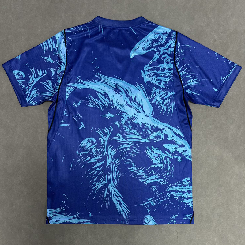 26-27 England Blue Goalkeeper Fans Soccer Jersey