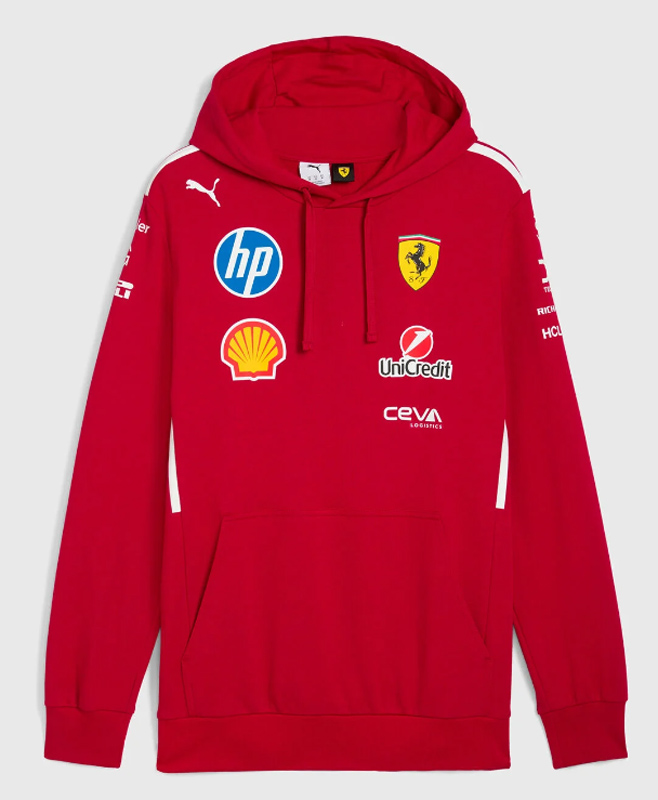 2025 F1 Ferrari Red Hoody(有帽卫衣)