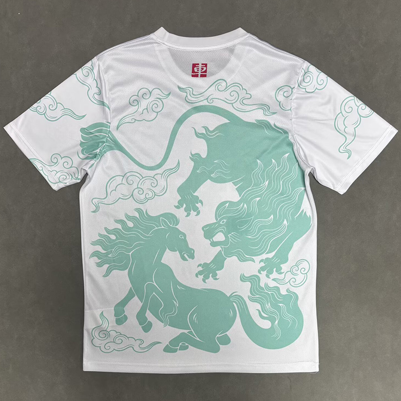 26-27 CHE White Green Training shirts