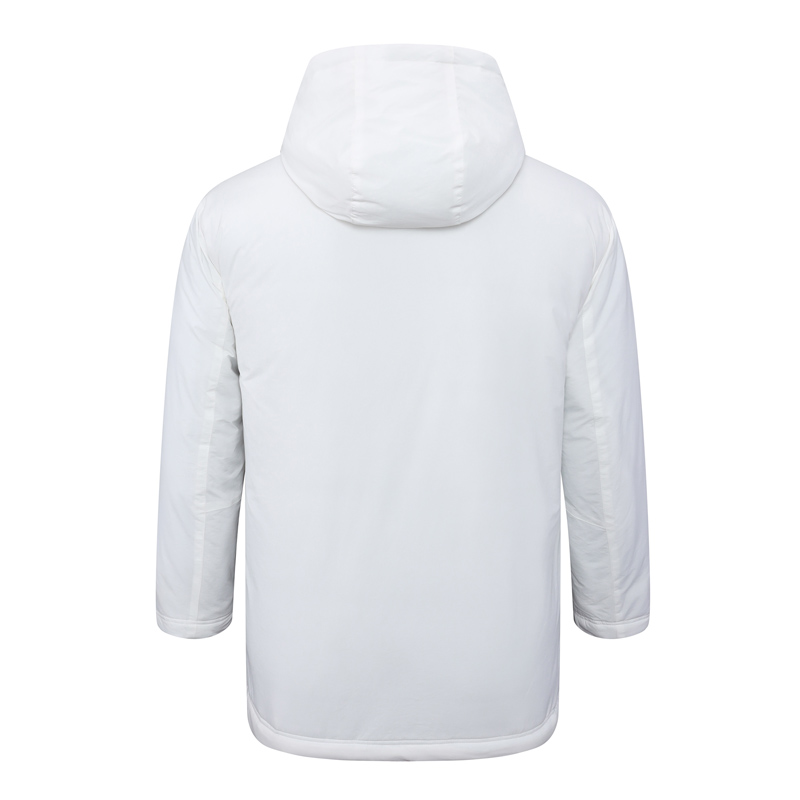 24-25 Man City White Hooded Windbreaker Fabric Cotton Coat #G241(蓝彪标)
