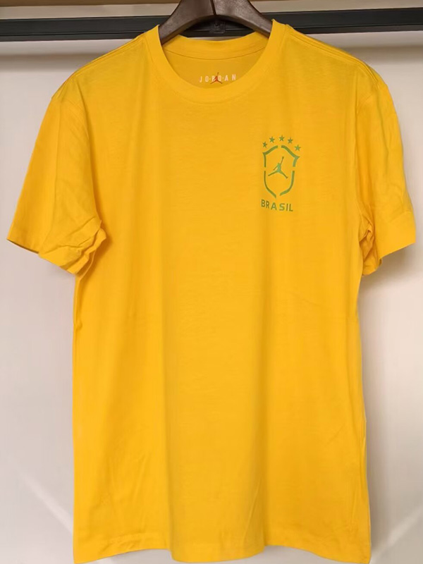 26-27 Brazil Yellow High Quality Casual T-Shirt