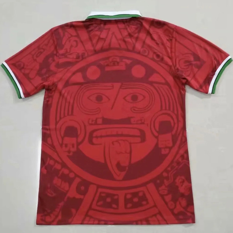 1998 Mexico Away Red Retro Soccer Jersey
