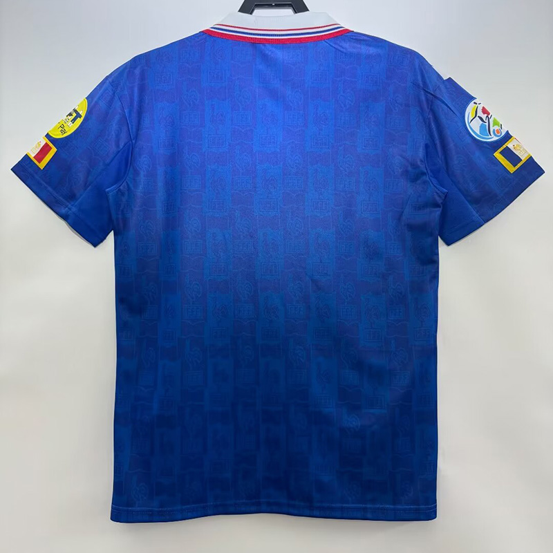 1996 France Home Retro Soccer Jersey *带章